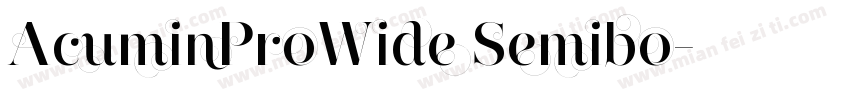 AcuminProWide Semibo字体转换